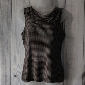 Banana Republic Black and White Sleeveless Blouse